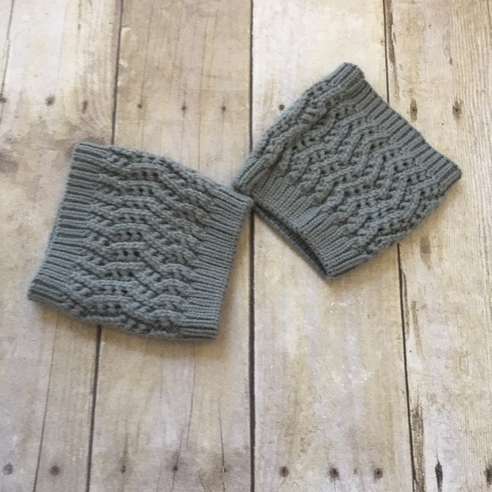 Grey boot cuffs